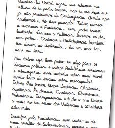 Querido Pai Natal, traz MUITAS ÊNCIAS para Portugal!